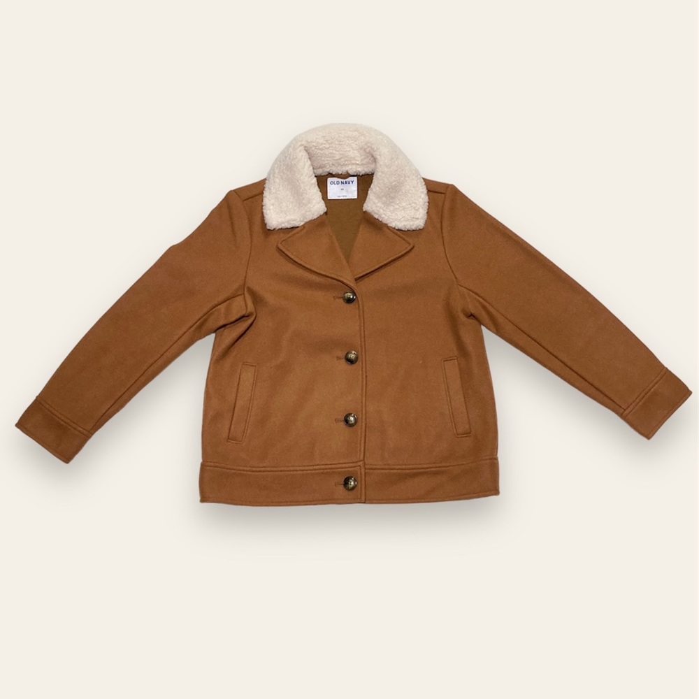 NWT Old Navy Soft-Brushed Sherpa-Trim Jacket